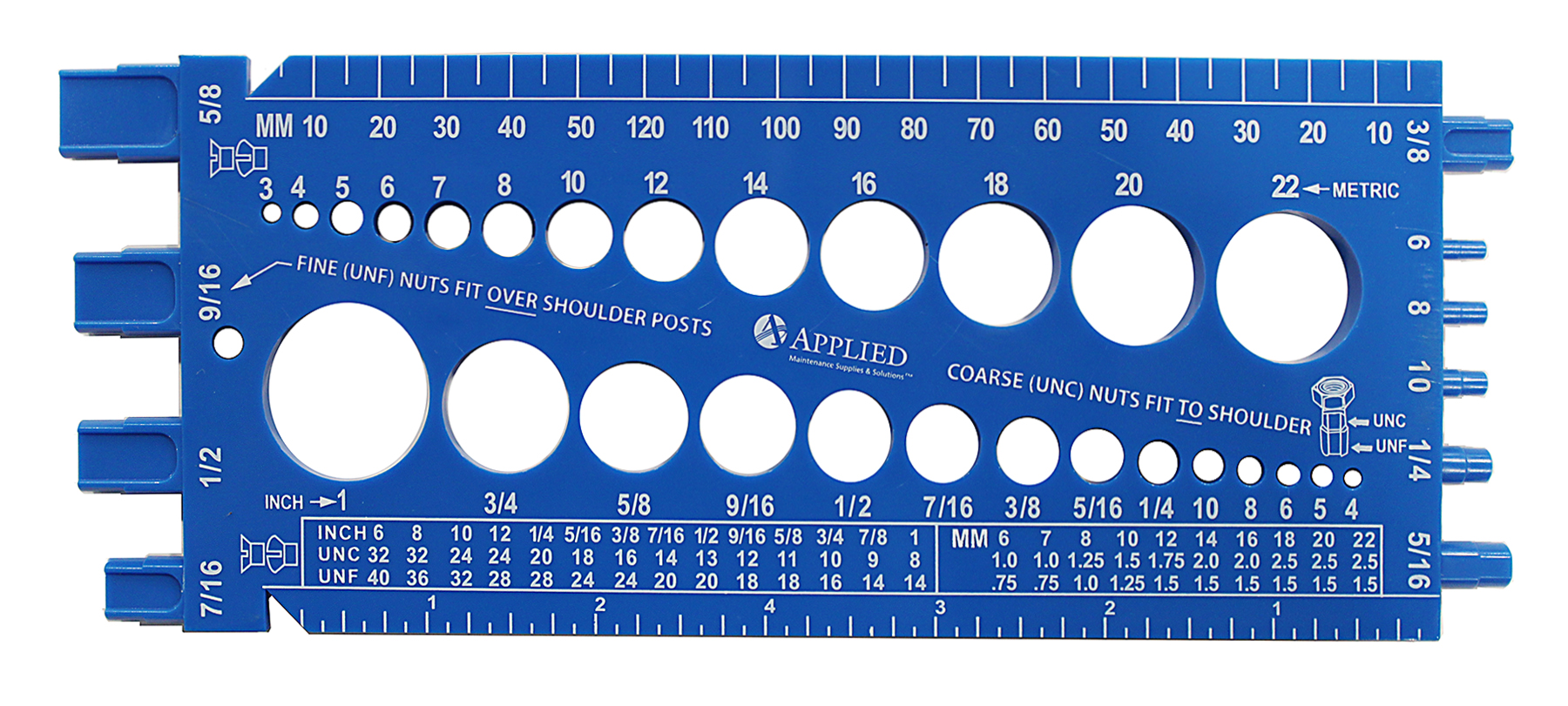Bolt & Screw Gauge, Standard & Metric